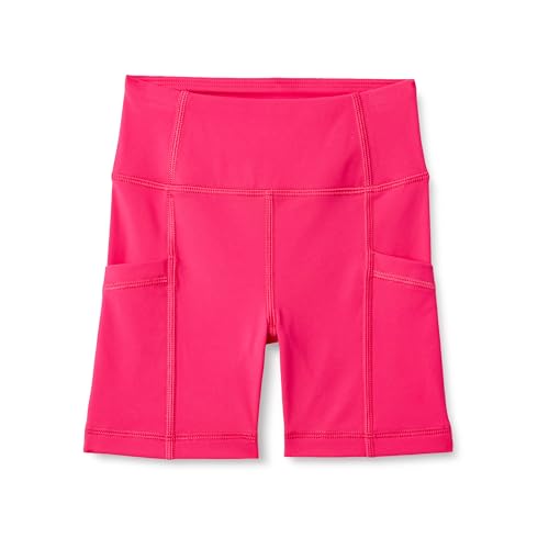 Amazon Essentials Mädchen Total Train 10cm Fahrradshorts mit Taschen, Intensive Rosa, 8 Jahre von Amazon Essentials