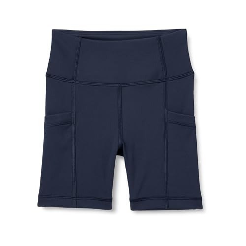 Amazon Essentials Mädchen Total Train 10cm Fahrradshorts mit Taschen, Marineblau, 8 Jahre von Amazon Essentials