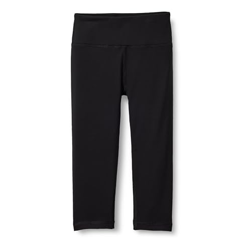 Amazon Essentials Mädchen Total Train 38cm Beininnenlänge, Capri-Leggings, Schwarz, 8 Jahre von Amazon Essentials