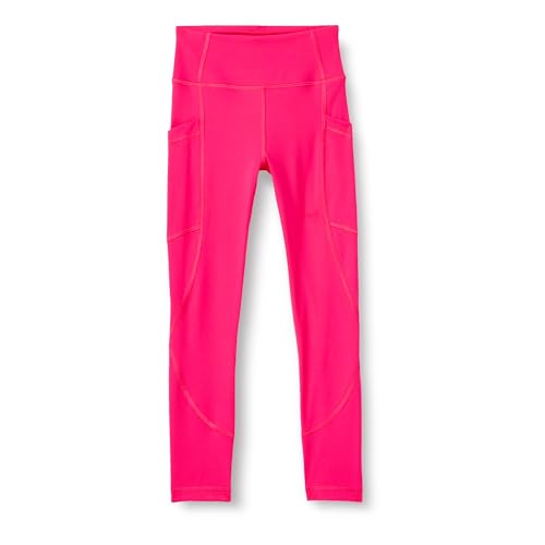Amazon Essentials Mädchen Power Sculpt Leggings in voller Länge mit Taschen, Intensive Rosa, 5 Jahre von Amazon Essentials