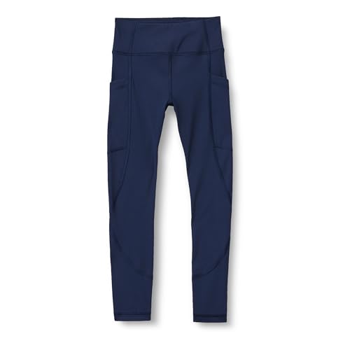 Amazon Essentials Mädchen Total Train 56cm Beininnenlänge, Leggings in voller Länge mit Taschen, Marineblau, 9 Jahre von Amazon Essentials