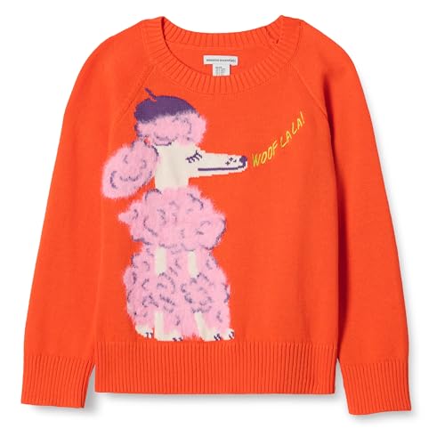 Amazon Essentials Mädchen Pullover mit Rundhalsausschnitt, Tomatenrot, 8 Jahre von Amazon Essentials