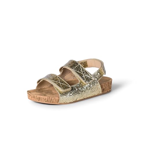Amazon Essentials Mädchen Sandalen aus Kork, Goldglitzer, 36 EU von Amazon Essentials