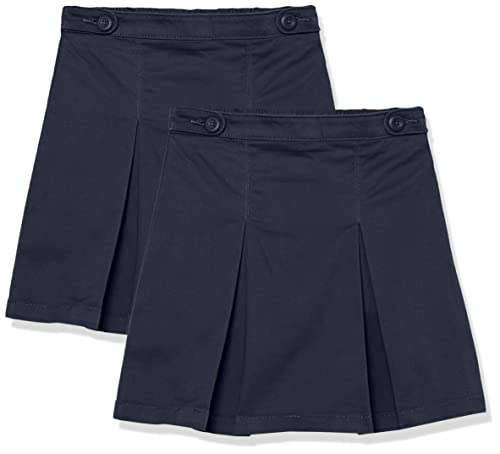 Amazon Essentials Mädchen Uniform-Skortröcke, 2er-Pack, Marineblau, 8 Jahre Slim von Amazon Essentials
