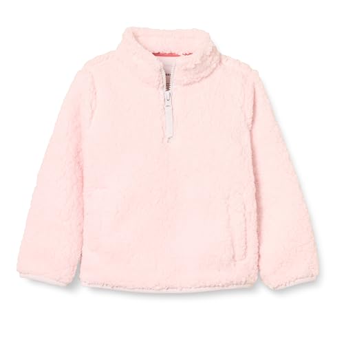 Amazon Essentials Mädchen Sherpa-Fleece-Jacke Viertelreißverschluss, Hellrosa, 3 Jahre von Amazon Essentials