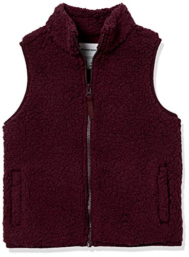 Amazon Essentials Mädchen Sherpa Fleeceweste Mit Taschen, Burgunderrot, 11-12 Jahre von Amazon Essentials