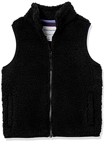 Amazon Essentials Mädchen Sherpa Fleeceweste Mit Taschen, Schwarz, 2 Jahre von Amazon Essentials