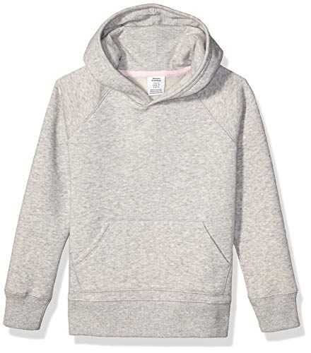 Amazon Essentials Mädchen Sweatshirtpullover mit Kapuze, Hellgrau Meliert, 11-12 Jahre von Amazon Essentials