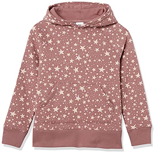Amazon Essentials Mädchen Sweatshirtpullover mit Kapuze, Mauve Sterne, 5 Jahre von Amazon Essentials