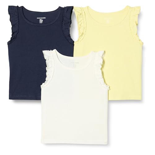 Amazon Essentials Mädchen Tanktops mit Rüschen, 3er-Pack, Elfenbein/Marineblau/Pastellgelb, 11-12 Jahre Amazon Essentials Mädchen Tanktops mit Rüschen, 3er-Pack, Elfenbein/Marineblau/Pastellgelb, 11-12 Jahre von Amazon Essentials