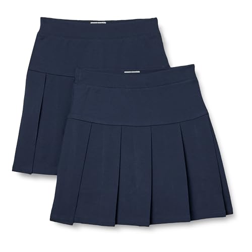 Amazon Essentials Mädchen Uniform Skort-Faltenrock, 2er-Pack, Marineblau, 11-12 Jahre von Amazon Essentials