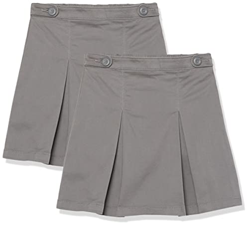 Amazon Essentials Mädchen Uniform-Skortröcke, 2er-Pack, Grau, 8 Jahre Große Größen von Amazon Essentials