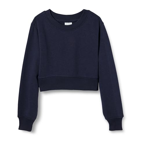 Amazon Essentials Mädchen Verkürztes Sweatshirt, Marineblau, 8 Jahre von Amazon Essentials