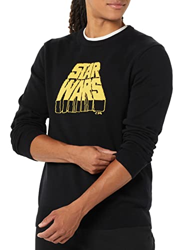 Amazon Essentials Disney | Marvel | Star Wars Herren Pullover mit Rundhalsausschnitt, Star Wars Logo, XL von Amazon Essentials