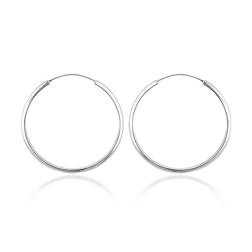 Amazon Essentials Mittelgroße Creolen in Röhrenform aus Sterlingsilber von Amazon Essentials