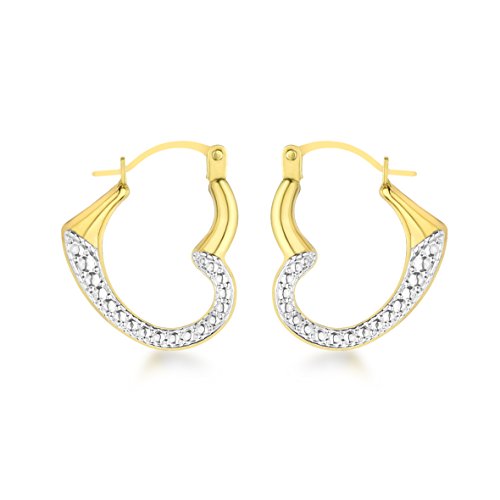 Amazon Essentials Ohrringe mit schwebendem Herz aus 9-karätigem Gelbgold von Amazon Essentials