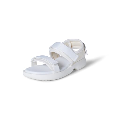 Amazon Essentials Mädchen Sportsandalen mit Offener Zehenpartie, Weiß Beige, 28 EU von Amazon Essentials