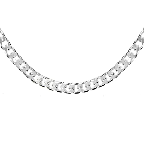 Amazon Essentials Panzerkette aus Sterlingsilber mit Diamantschliff, 51 cm von Amazon Essentials