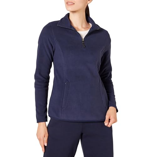 Amazon Essentials Damen Langärmelige Pulloverjacke Aus Polarfleece Mit Viertelreißverschluss, Klassischer Schnitt (Erhältlich In Übergröße), Marineblau Heidekraut, L von Amazon Essentials