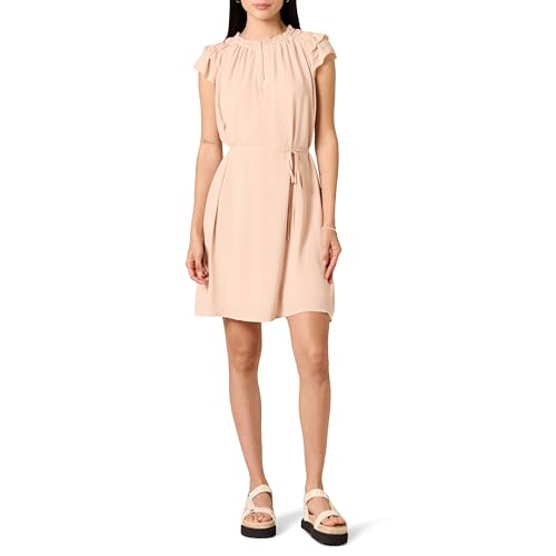 Amazon Essentials Damen Leichtes Georgette-Etuikleid Mit Lockerer Passform Mit Geteiltem Ausschnitt Und Flatterärmeln, Zartrosa, S von Amazon Essentials
