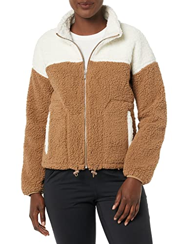 Amazon Essentials Damen Sherpa-Jacke, Elfenbein Hellbraun Shearling, XL von Amazon Essentials