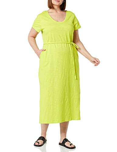 Amazon Essentials Damen Midi-T-Shirt-Kleid Kurze Ärmel Gürtel, Lindgrün, L von Amazon Essentials