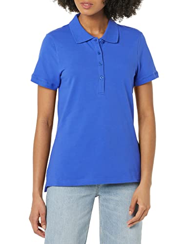 Amazon Essentials Damen Kurzärmeliges Poloshirt (Erhältlich In Übergröße), Blau, XS von Amazon Essentials