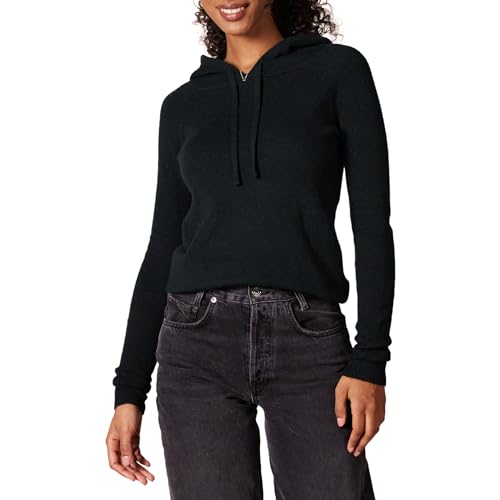 Amazon Essentials Damen Soft-Touch-Kapuzenpullover, Schwarz, L von Amazon Essentials