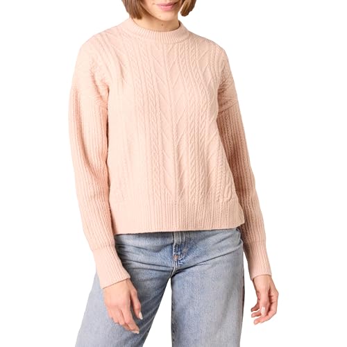 Amazon Essentials Damen Moderner Soft-Touch-Pullover Mit Rundhalsausschnitt (Erhältlich In Übergröße), Zartrosa, L von Amazon Essentials