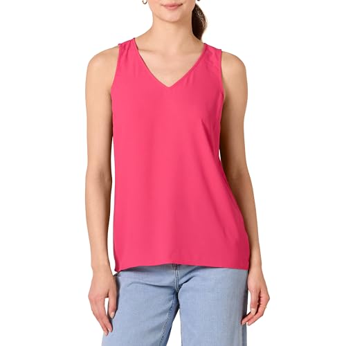 Amazon Essentials Damen Ärmelloses Tanktop für Lagen-Look mit normaler Passform (in Übergröße erhältlich), Intensive Rosa, XL von Amazon Essentials