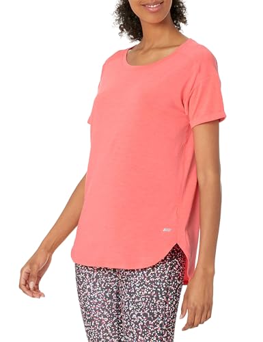 Amazon Essentials Damen Leichtes Fitness-T-Shirt mit Rundhalsausschnitt und lockerer Passform (in Übergröße erhältlich), Kräftiges Rosa, XS von Amazon Essentials