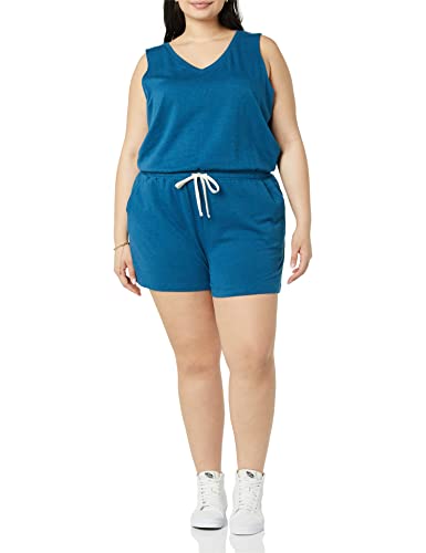 Amazon Essentials Damen Studio-Frottee-Strampler, Grünblau, S von Amazon Essentials