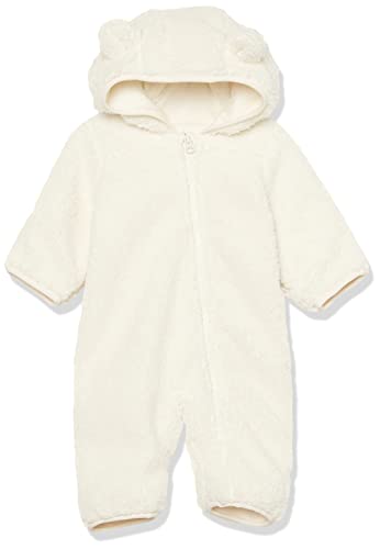 Amazon Essentials Unisex Baby Baby-Schneeoverall aus Sherpa-Fleece, Elfenbein, 12 Monate von Amazon Essentials