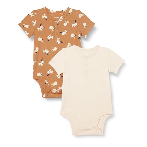 Amazon Essentials Unisex Baby Henley Body, 2er-Pack, Blasser Pfirsich/Löwe und Pony, 6-9 Monate Amazon Essentials Unisex Baby Henley Body, 2er-Pack, Blasser Pfirsich/Löwe und Pony, 6-9 Monate von Amazon Essentials