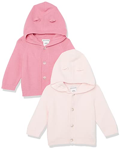 Amazon Essentials Unisex Baby Kapuzenpullover, 2er-Pack, Hellrosa/Staubrosé, 0-3 Monate Amazon Essentials Unisex Baby Kapuzenpullover, 2er-Pack, Hellrosa/Staubrosé, 0-3 Monate von Amazon Essentials