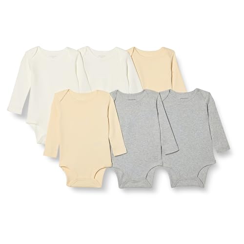 Amazon Essentials Unisex Baby Langärmelige Bodys, 6er-Pack, Beige/Hellgrau Meliert/Weiß, 24 Monate Amazon Essentials Unisex Baby Langärmelige Bodys, 6er-Pack, Beige/Hellgrau Meliert/Weiß, 24 Monate von Amazon Essentials