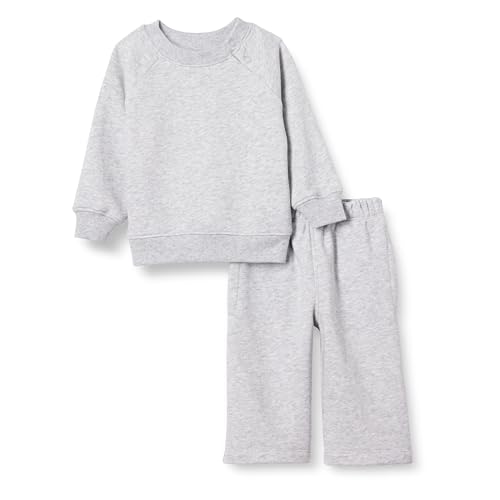 Amazon Essentials Unisex Baby Set aus Sweatshirt und Jogginghose aus French Terry, 2er-Pack, Hellgrau Meliert, 0-3 Monate Amazon Essentials Unisex Baby Set aus Sweatshirt und Jogginghose aus French Terry, 2er-Pack, Hellgrau Meliert, 0-3 Monate von Amazon Essentials