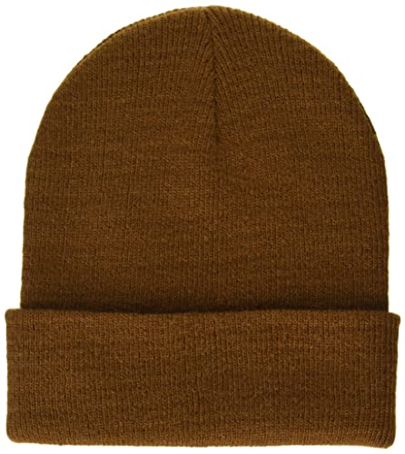 Amazon Essentials Unisex Erwachsene Rippstrickmütze mit Bündchen, Dunkles Kastanienbraun, Einheitsgröße von Amazon Essentials