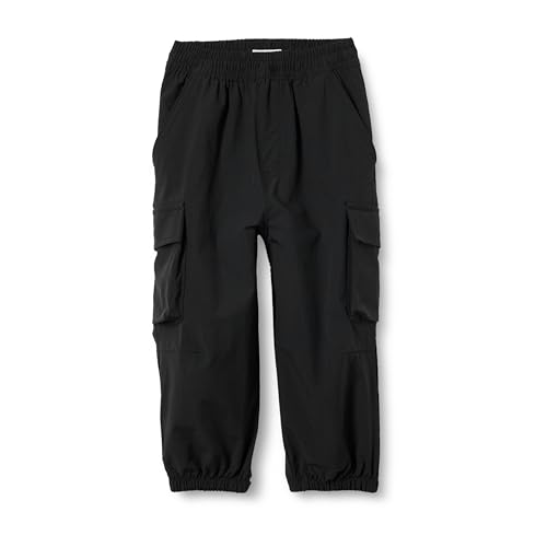 Amazon Essentials Unisex Kinder Cargo-Fallschirmhose, Schwarz, 8 Jahre von Amazon Essentials