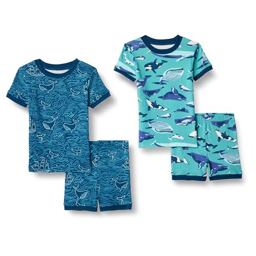 Amazon Essentials Unisex Kinder Eng anliegende Baumwoll-Schlafanzüge, Unter dem Meer, 8 Jahre Amazon Essentials Unisex Kinder Eng anliegende Baumwoll-Schlafanzüge, Unter dem Meer, 8 Jahre von Amazon Essentials
