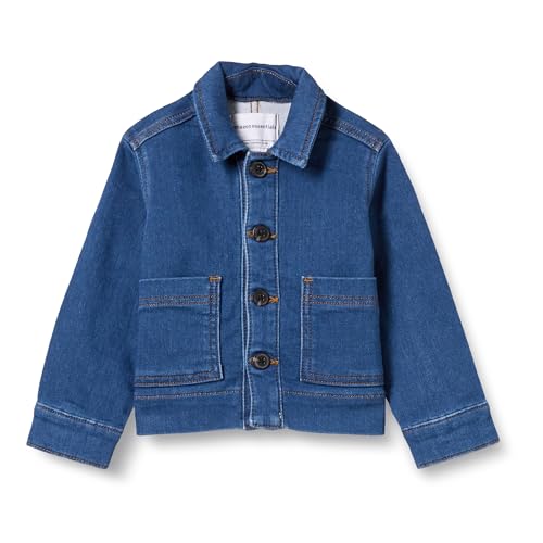 Amazon Essentials Unisex Kinder Jeansjacke Chore mit lockerer Passform, Medium Indigo Wash, 3 Jahre von Amazon Essentials