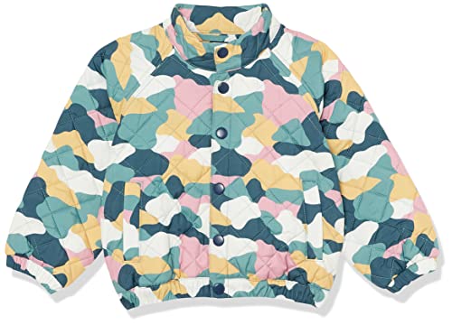 Amazon Essentials Unisex Kinder Leichte Daunenjacke (zuvor Amazon Aware), Mauve Abstrakte Tarnung, 8 Jahre von Amazon Essentials