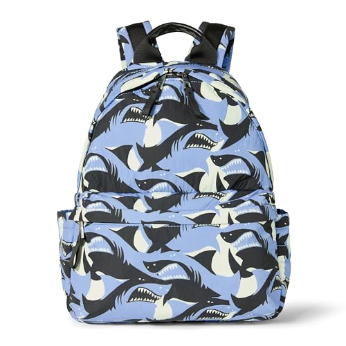 Amazon Essentials Unisex Kinder Rucksack aus Nylon, Hellblau Shark Waves, Einheitsgröße von Amazon Essentials
