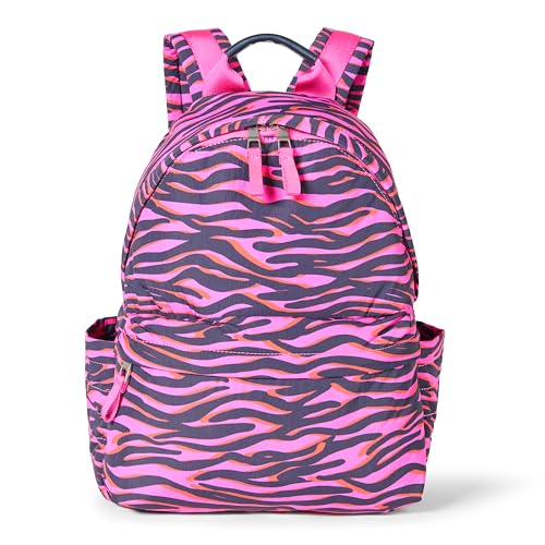 Amazon Essentials Unisex Kinder Rucksack aus Nylon, Hellrosa Zebrastreifen, Einheitsgröße von Amazon Essentials
