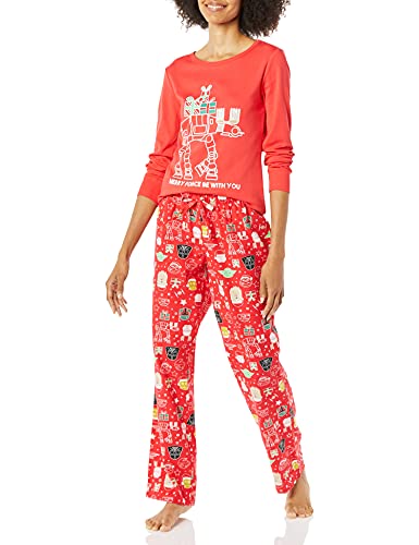 Amazon Essentials Disney | Marvel | Star Wars Damen Schlafanzug-Schlaf-Sets Flanell, Star Wars Holiday - Womens, XS von Amazon Essentials