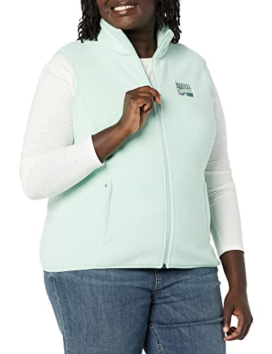 Amazon Essentials Disney | Marvel | Star Wars | Princess Damen Polarfleece-Westen, Marvel Comic Logo, XL von Amazon Essentials
