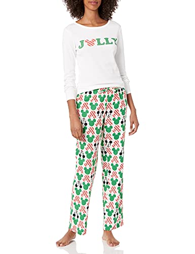 Amazon Essentials Disney | Marvel | Star Wars Damen Schlafanzug-Schlaf-Sets Flanell, Mickey Holiday - Womens, L von Amazon Essentials