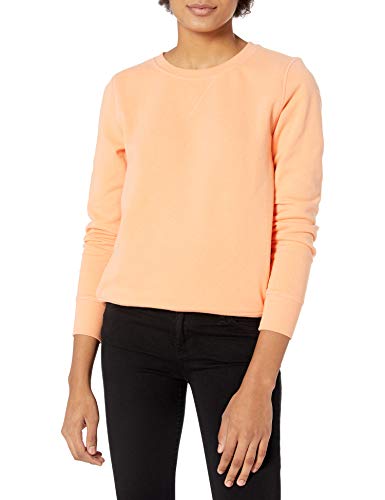 Amazon Essentials Damen Sweatshirt aus French-Terry-Fleece mit Rundhalsausschnitt (Erhältlich in Übergröße), Melonenorange, XXL von Amazon Essentials