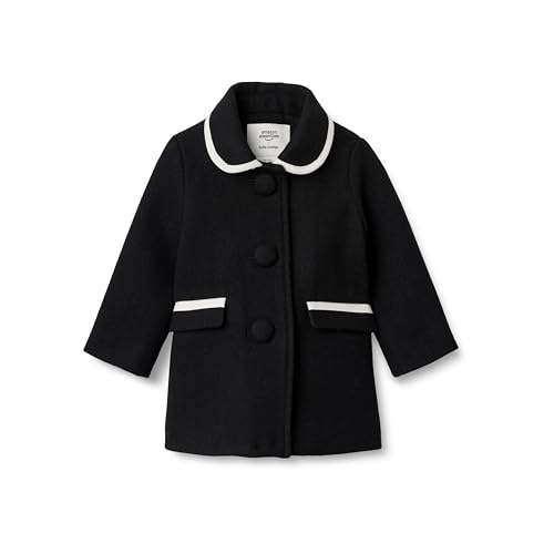 Amazon Essentials X Sofia Grainge Unisex Baby Mantel aus Wollmischung, Schwarz, 24 Monate von Amazon Essentials