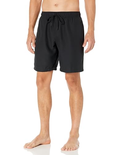 Amazon Essentials Herren Badehose, Schnell Trocknend, 23 cm, Schwarz, XL von Amazon Essentials